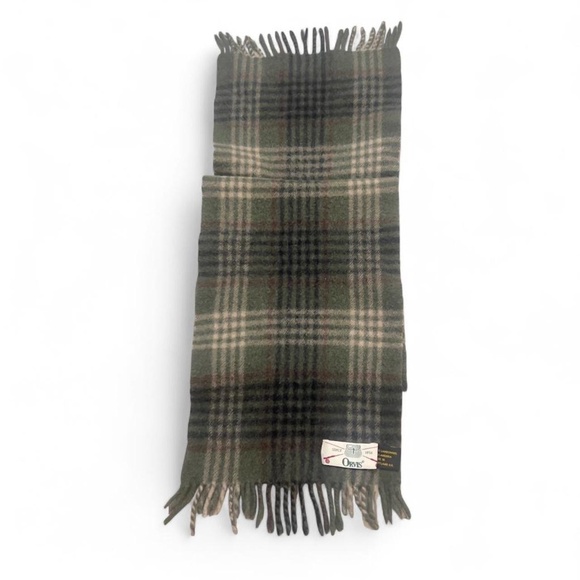 Orvis Vintage Plaid Lambswool & Angora Scarf 40" x 9" - Picture 2 of 3